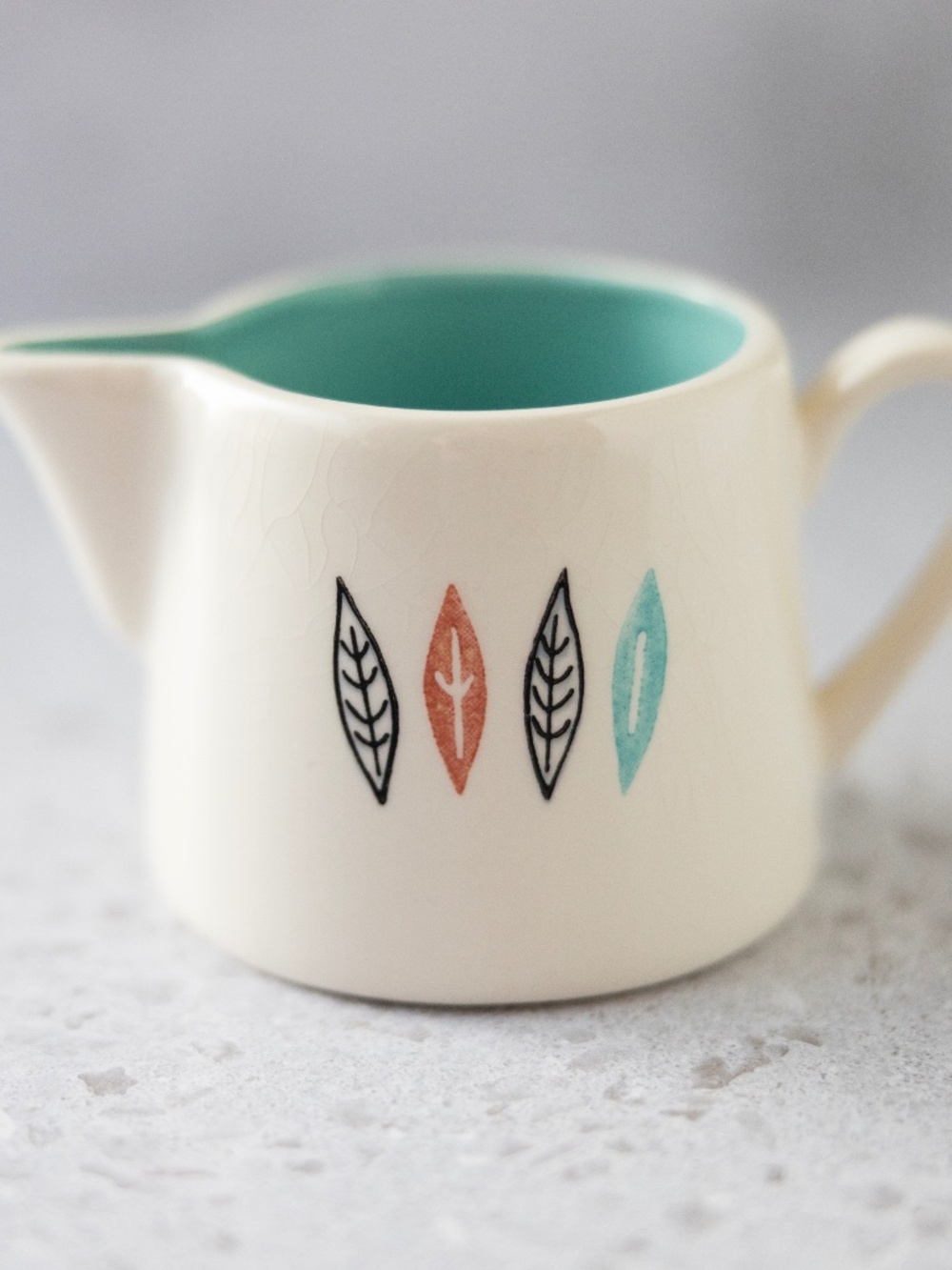Marcrest Nordic Mint blue green vintage MCM china creamer